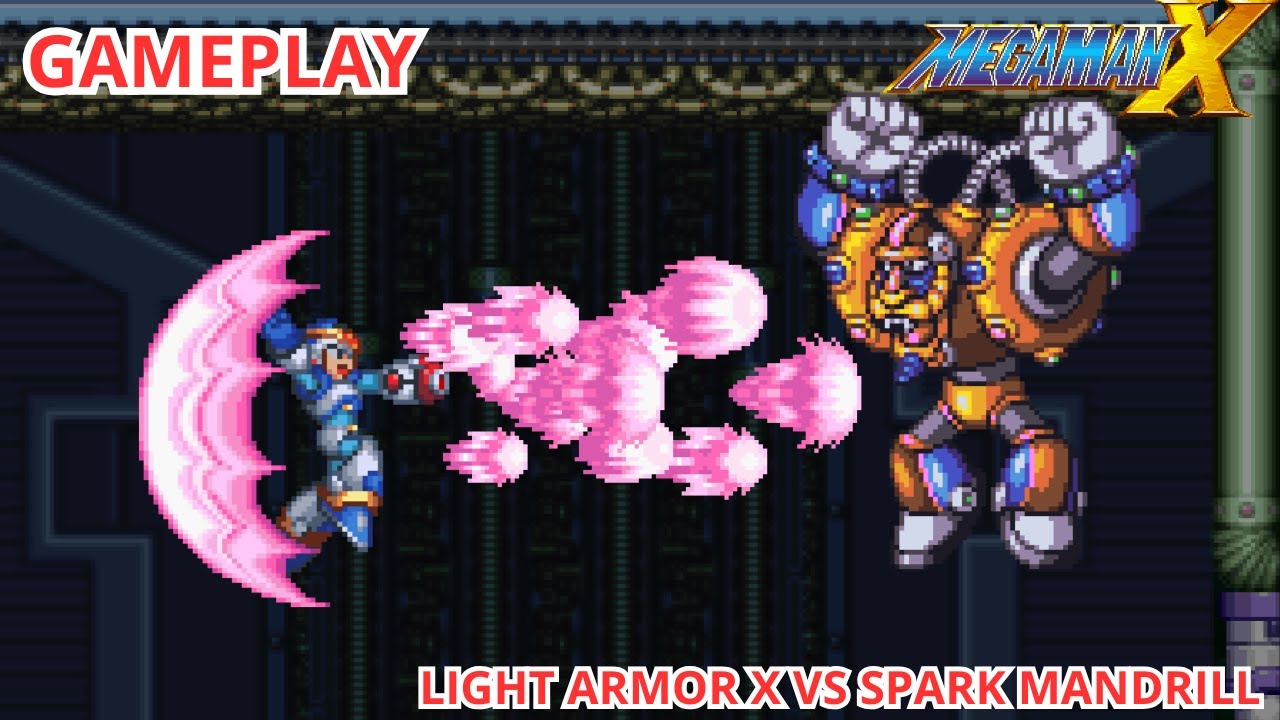 X vs SPARK MANDRILL | GAMEPLAY | MEGAMAN X PS1 REMAKE | Kensu William