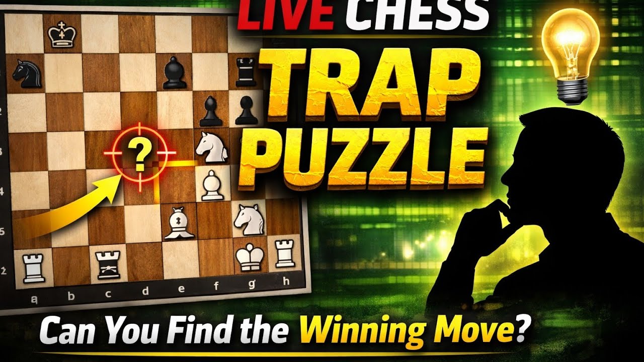 Live Chess Trap Puzzle | Can You Find the Winning Move?