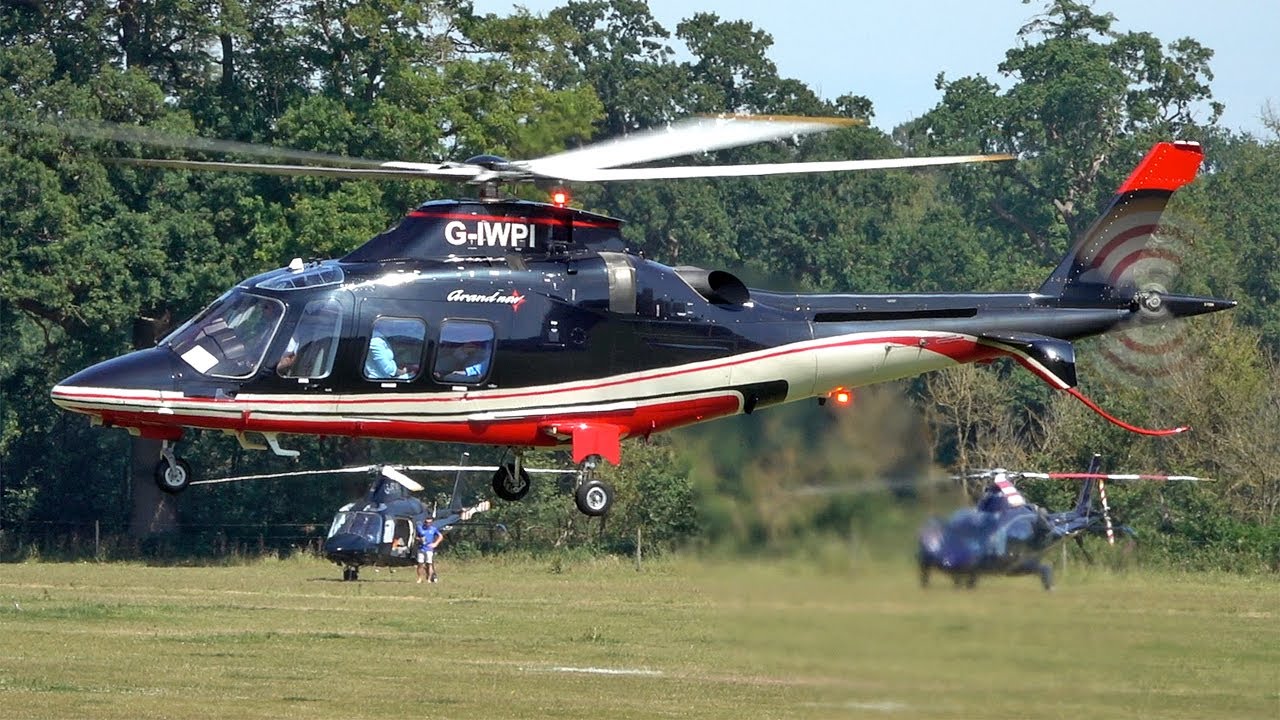 Luxurious Leonardo (Agusta Westland) AW109 SP landing and takeoff at Royal Ascot 2022 | avgeek