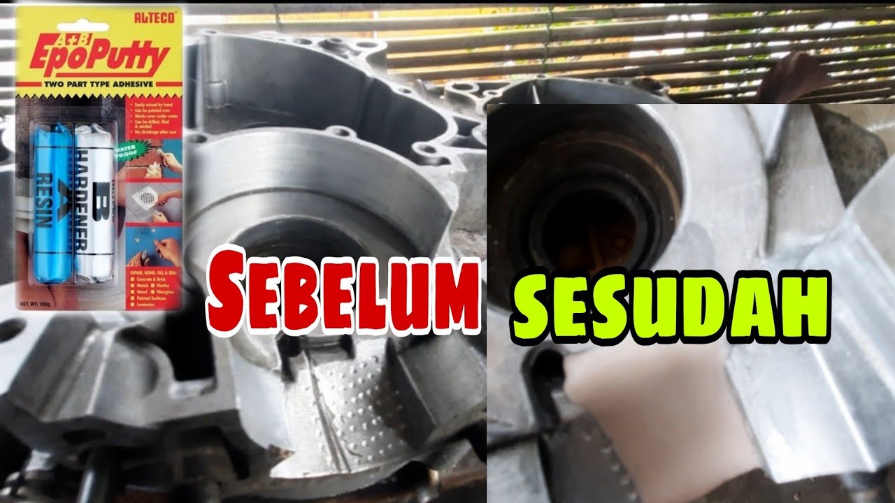cara lem porting crankcase f1zr supaya kompresi primer lebih padat