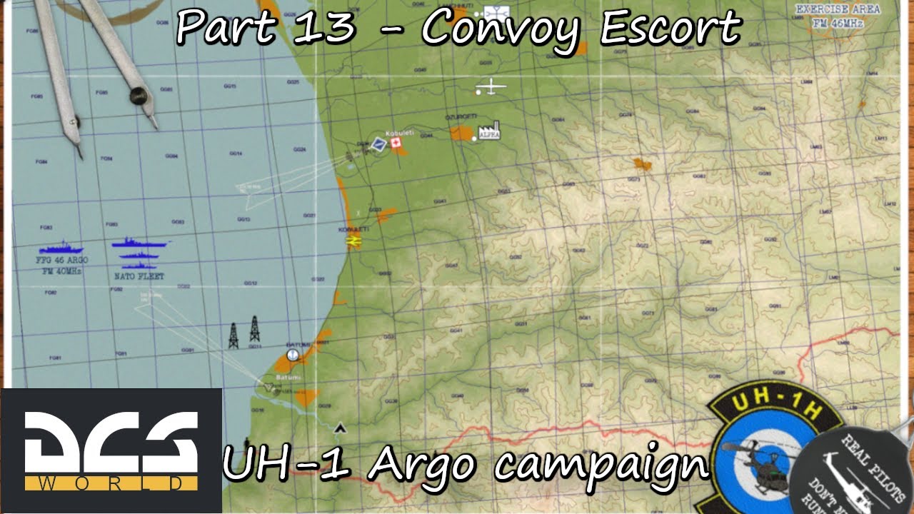 DCS | UH-1 Huey  Argo Campaign Mission 13 - Convoy Escort