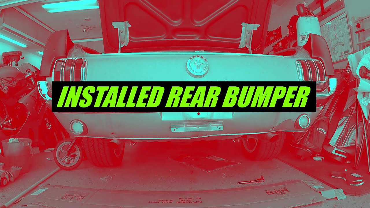 Installing Rear bumper on 1966 Mustang.