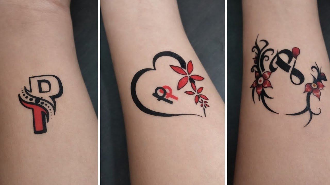 P Letter Tattoo Design ❤️ | Stylish Initial P Tattoo on Wrist | Name Tattoo
