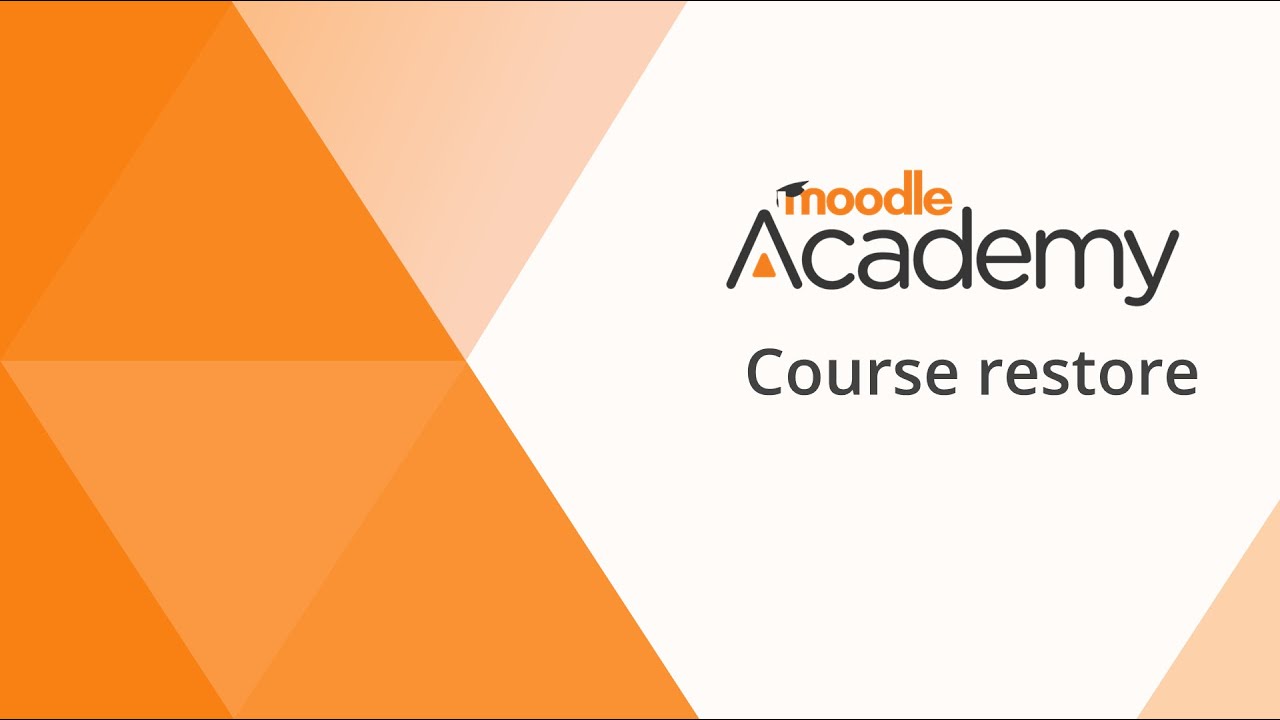 Восстановление курса Moodle