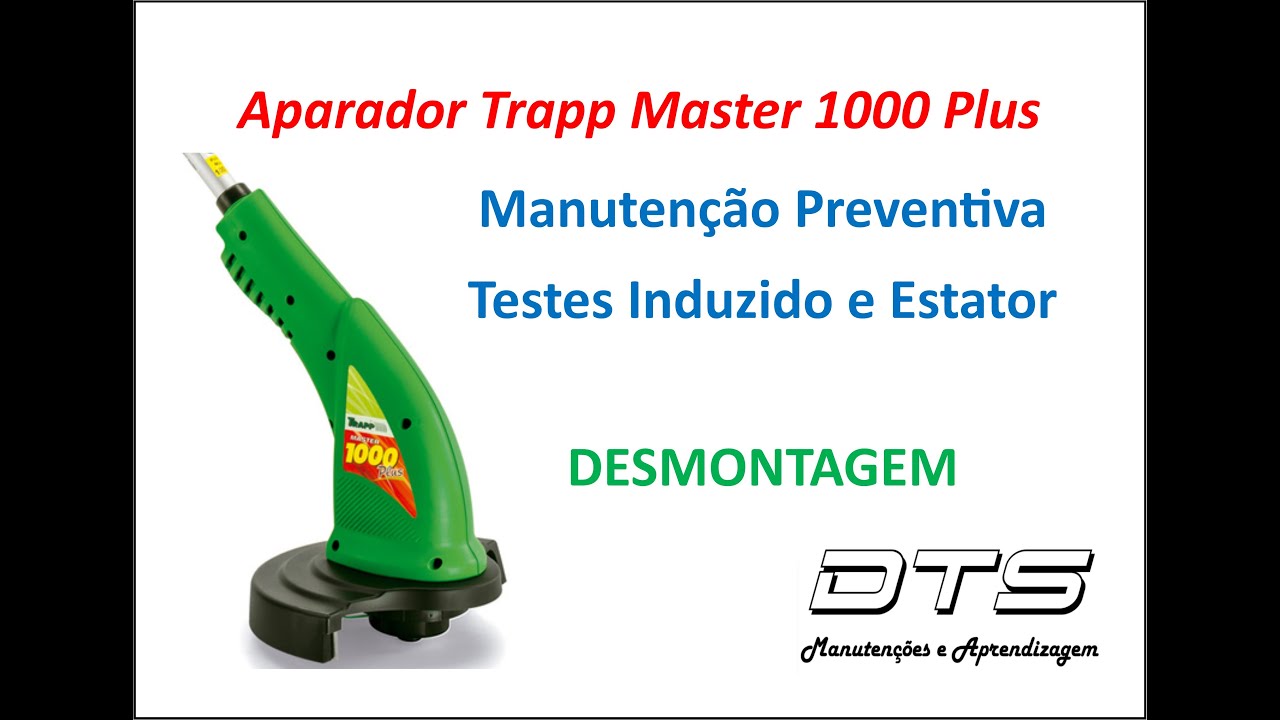 DTS - Aparador Grama Trapp Master 1000 Plus - Revisão - Induzido / Estator - Desmontagem - 1/2