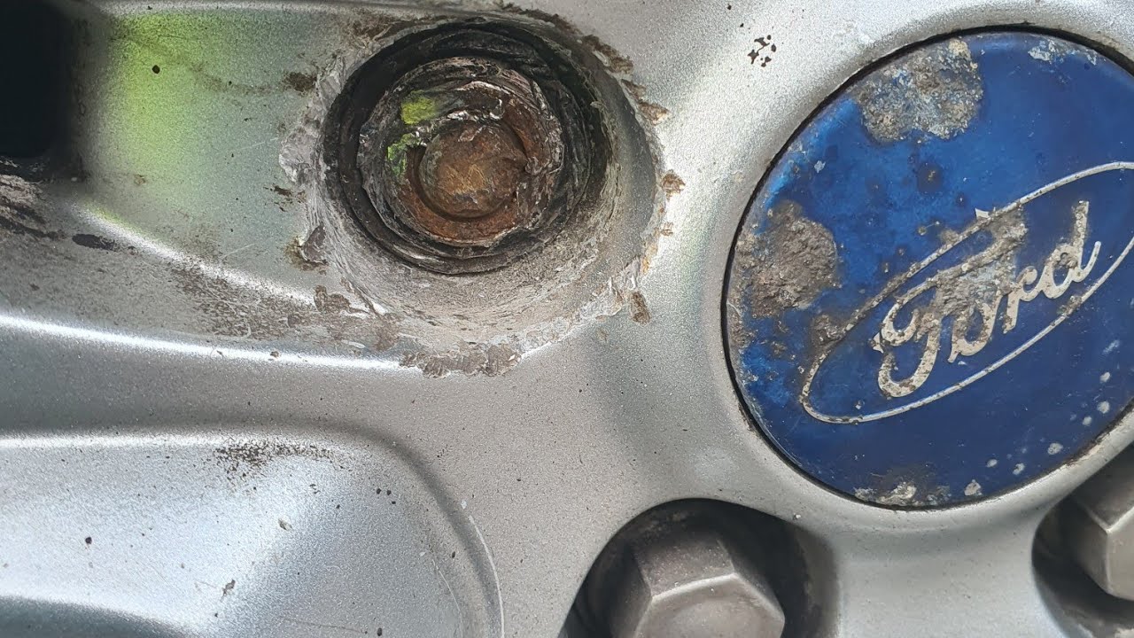 Welding a sheared off Ford locking wheel nut!