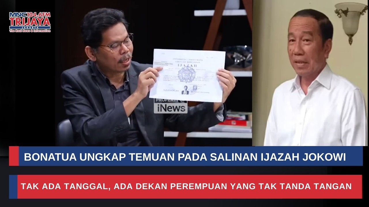 Perjuangan 6 Bulan Bonatua  Salinan 5 Ijazah Jokowi Lengkap | Trijaya Update
