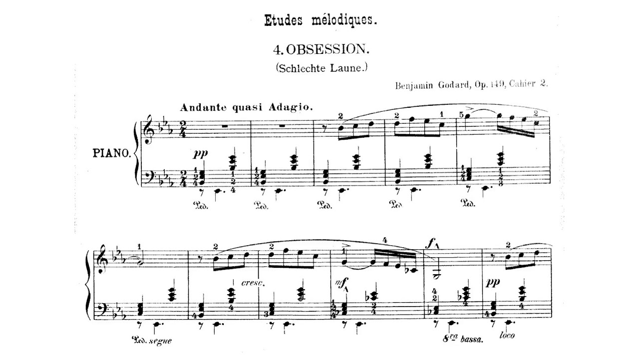 Benjamin GODARD: Etudes, Op. 149, book 2: Etudes mélodiques (performed by Jean Martin)