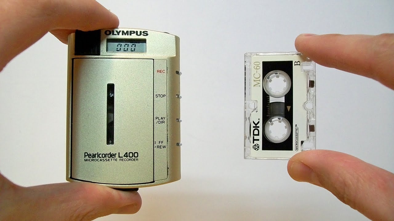 World's smallest Microcassette recorder - Olympus L400