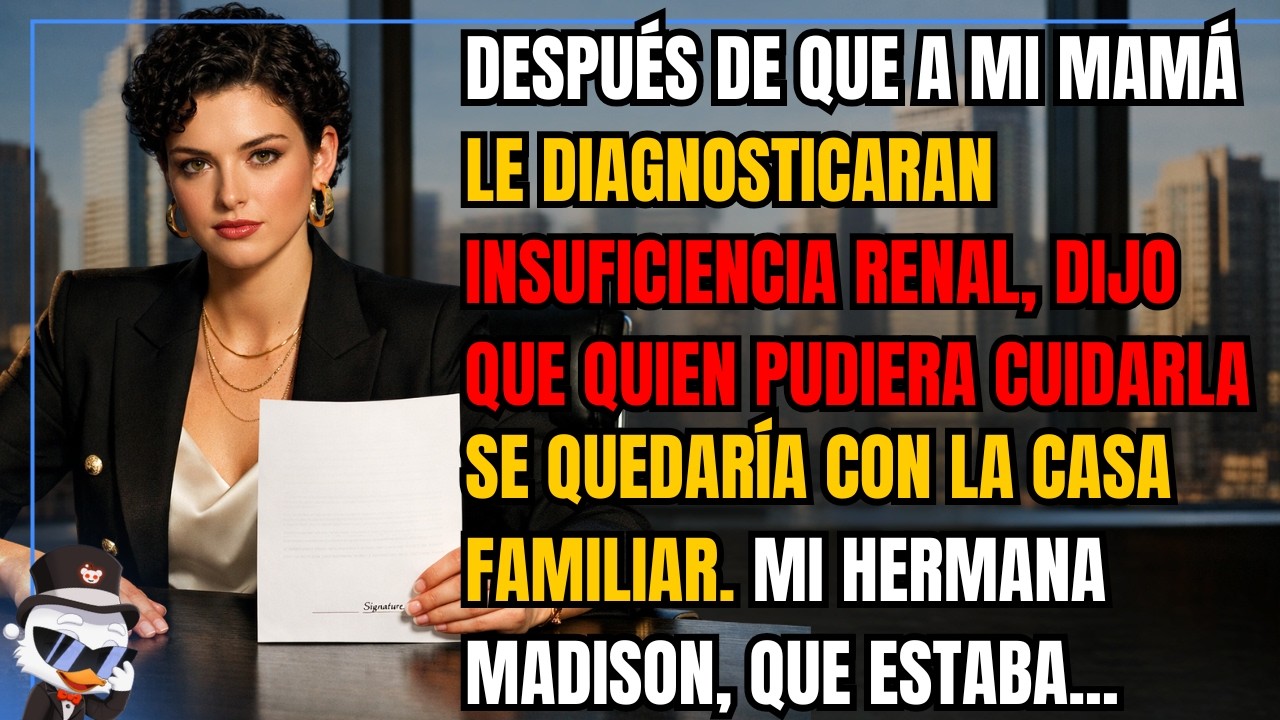 Después de que a mi mamá le diagnosticaran insuficiencia renal, dijo que quien pudiera cuidarla...
