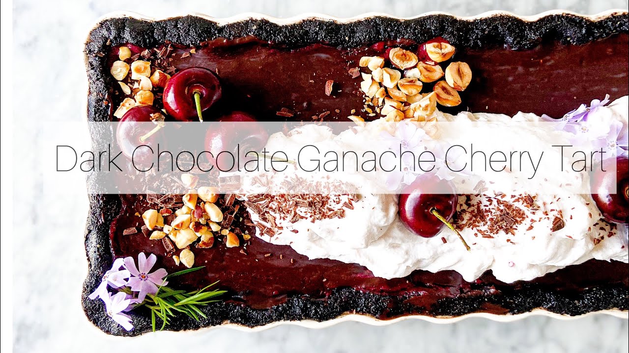 Dark Chocolate Ganache Cherry Tart