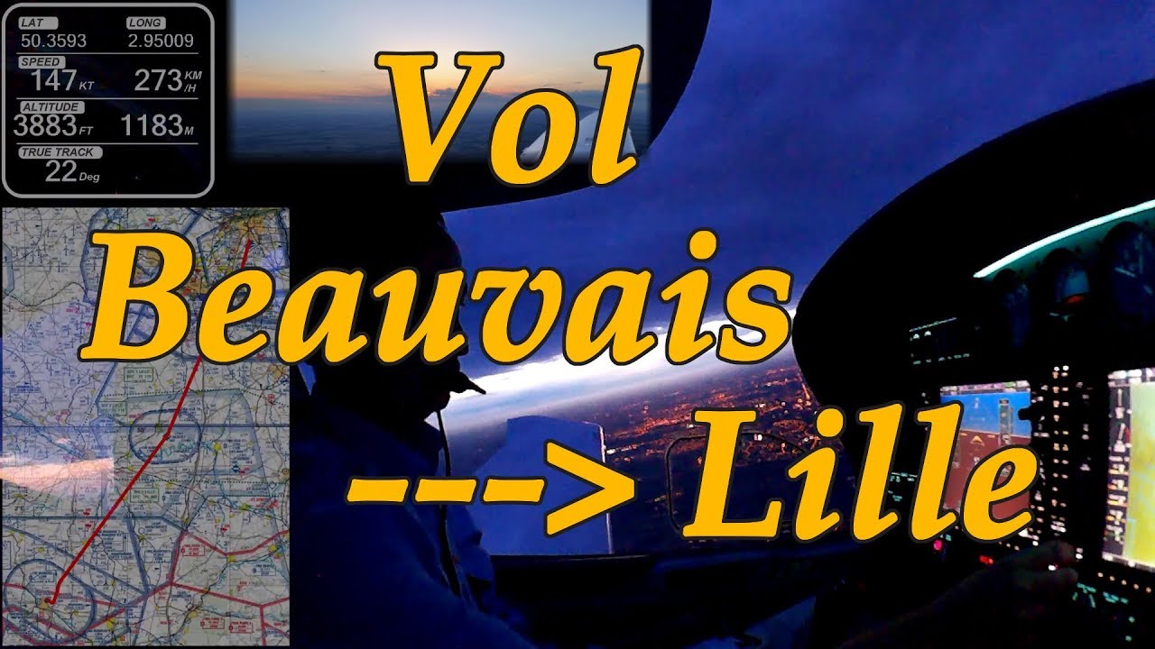 [HD] Pilot's Eye ✈ Vol Paris Beauvais vers Lille Lesquin | ATC | FPL | DA40