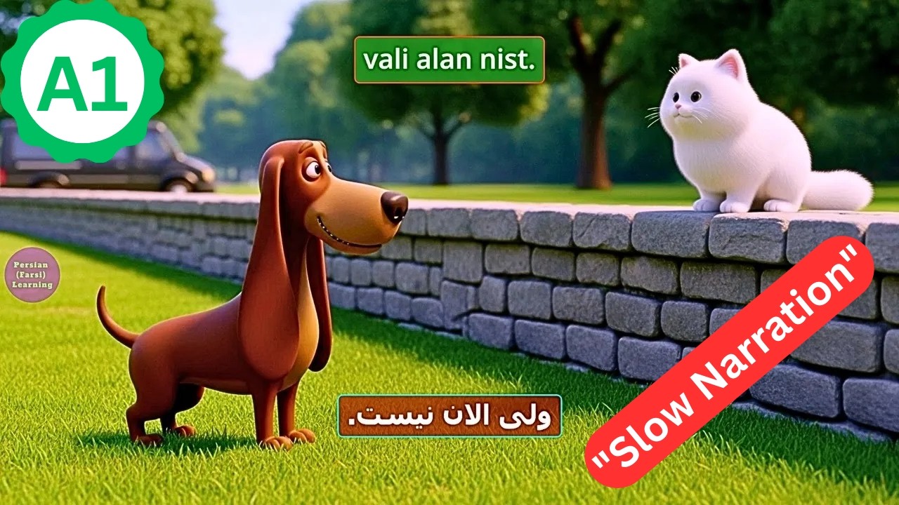 A1 🌱   Learn Persian with Rex the Dog 🐶📚 | Slow & Easy Story for  Beginners!  #farsikalam #finglish