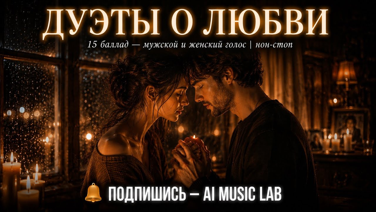 Дуэты о Любви &mdash; 15 Баллад Подряд | Мужской и Женский Голос | AI Music Lab