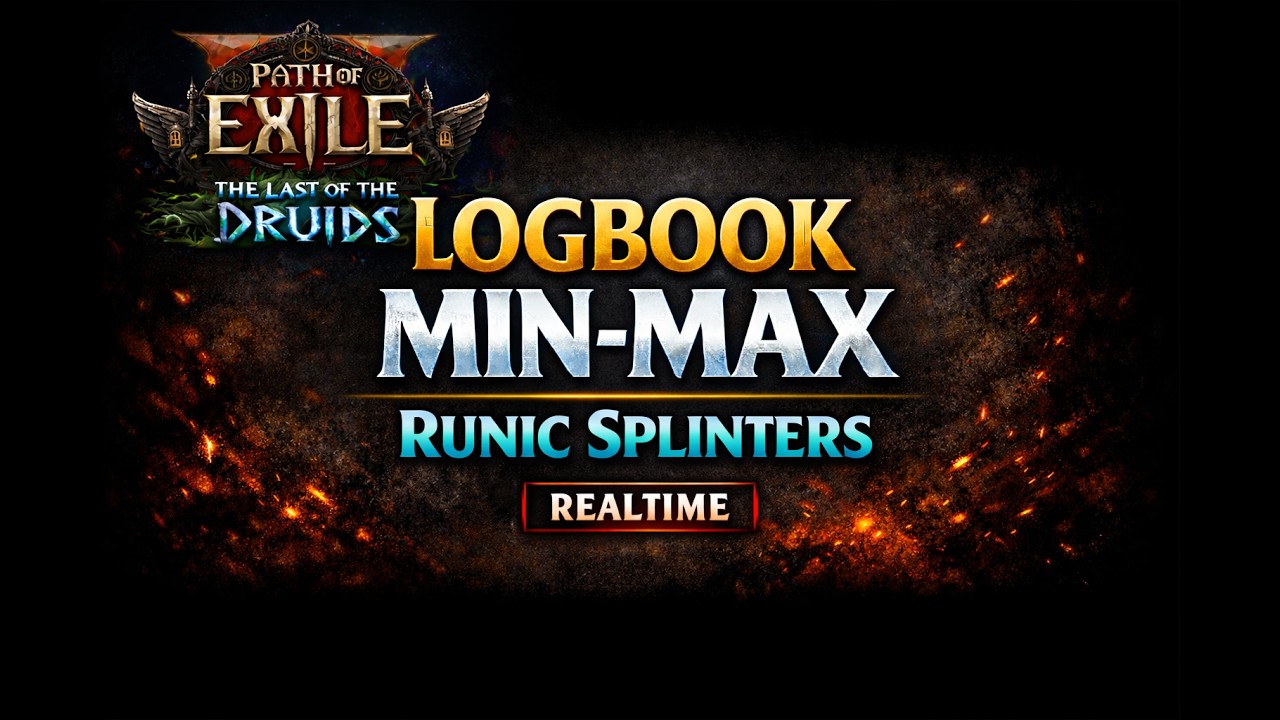 How I Min-Max a Logbook (Realtime) | From Purchase to Runic Splinters | POE2 | PS5 | Druid League