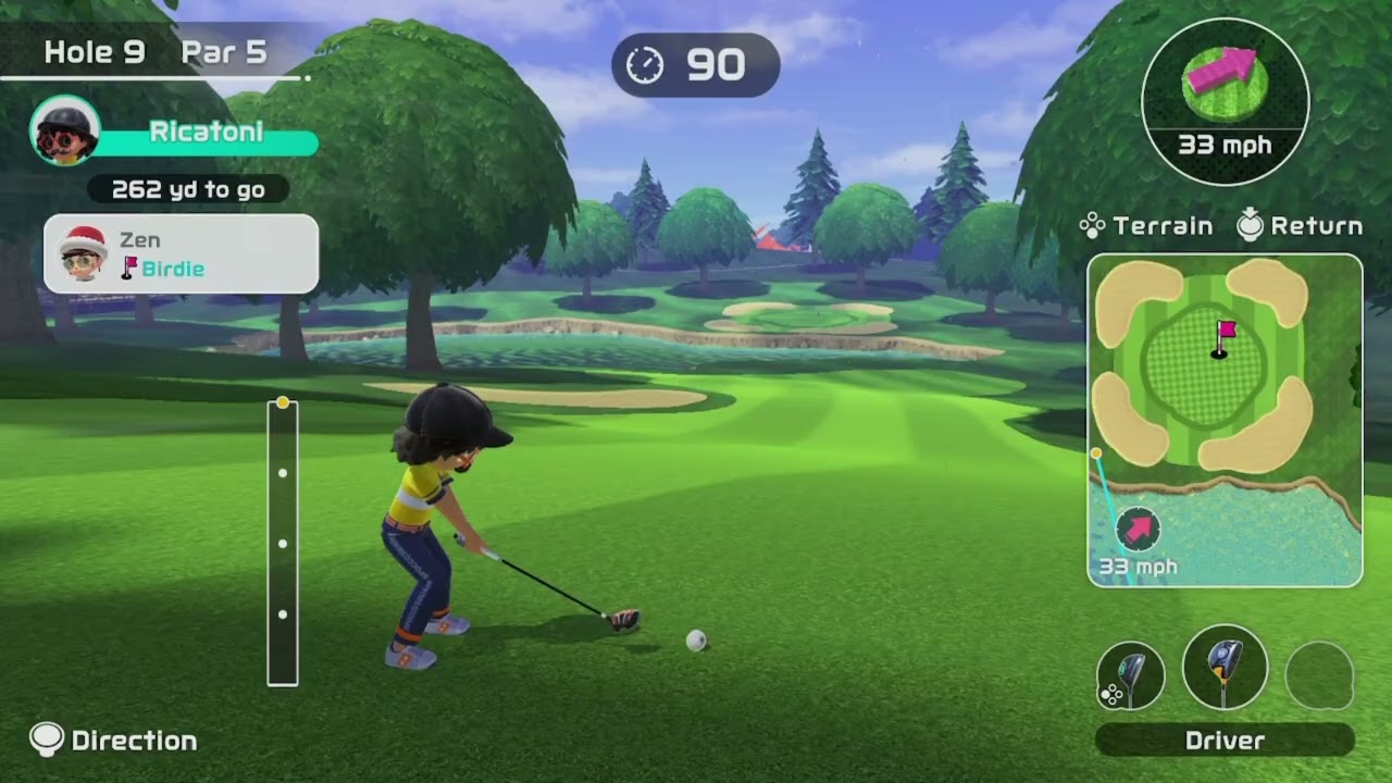 Hole 9 albatrosses, but each one gets progressively more difficult 