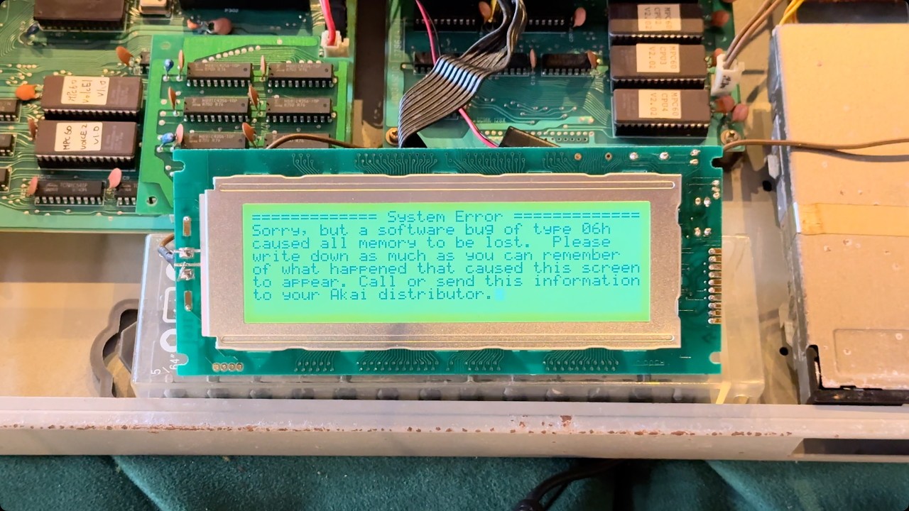 AKAI MPC 60 Repair: Fixing SYSTEM ERROR crash, blank screen issues.