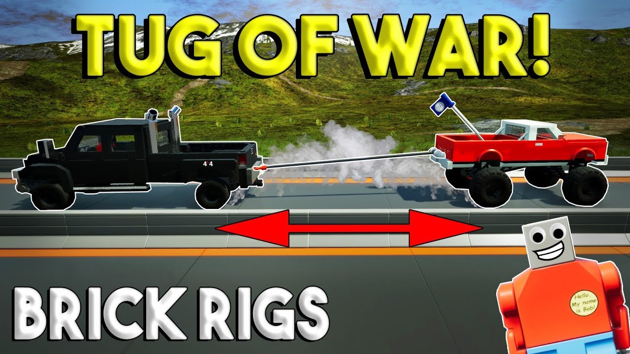 EXPLOSIVE LEGO TUG OF WAR CHALLENGE! - Brick Rigs Multiplayer Gameplay Challenge & Creations
