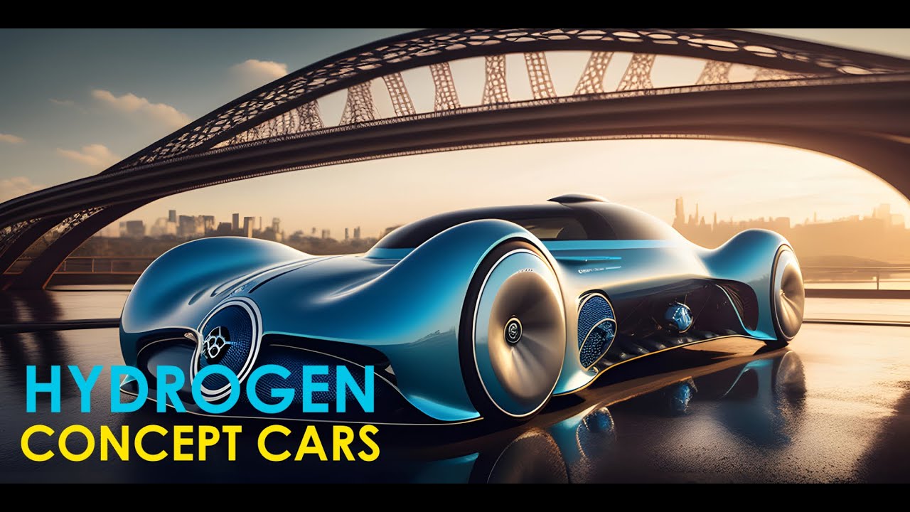 AI Design Futuristic Hydrogen Concept Car