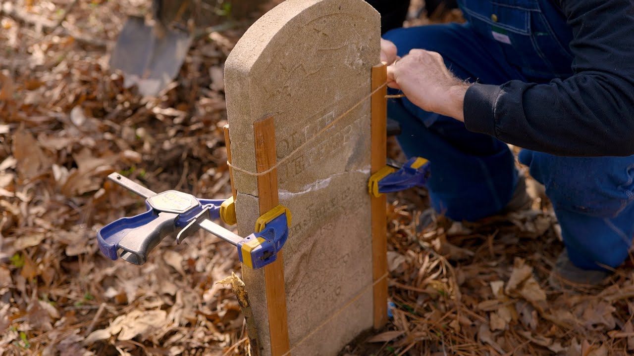 Repairing 90 Year Old Tombstones  - History with Oakley Dean Baldwin