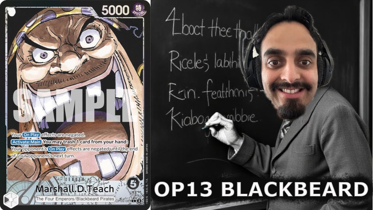 OP13 BLACKBEARD DECK PROFILE & GAMEPLAY... I USED QUADRATIC FORMULAS TO WIN!
