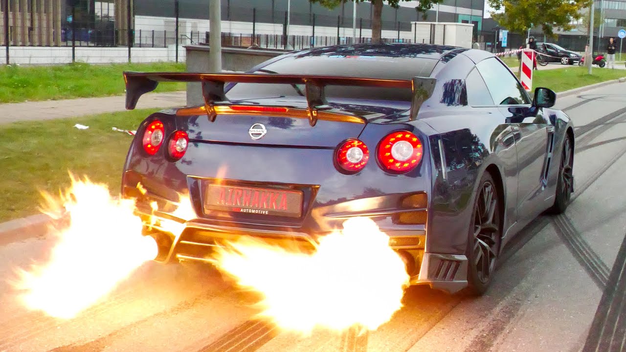 650HP Nissan GTR - INSANE FLAMES AND BANGS!
