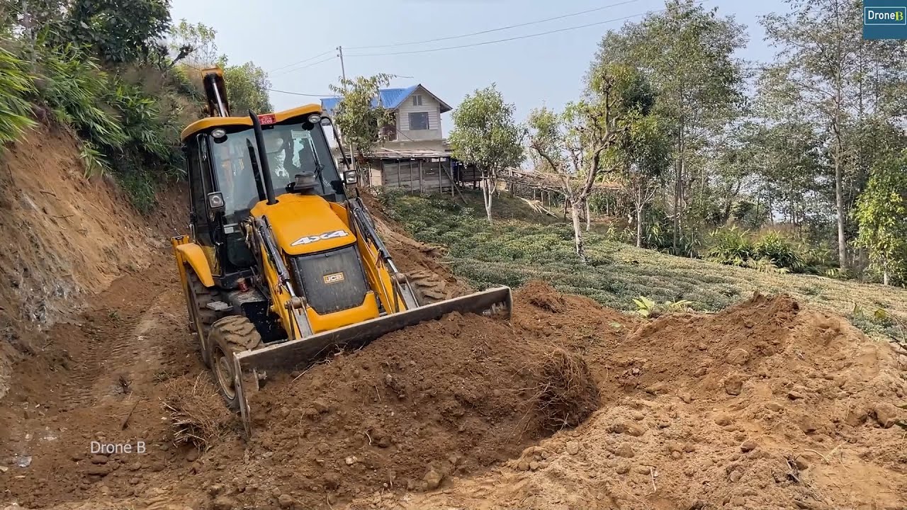 Complete!!! Mountain Village Road Work with JCB Backhoe