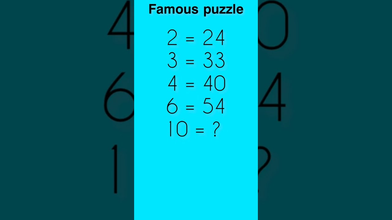 Famous puzzle #maths question #iq test#brain power