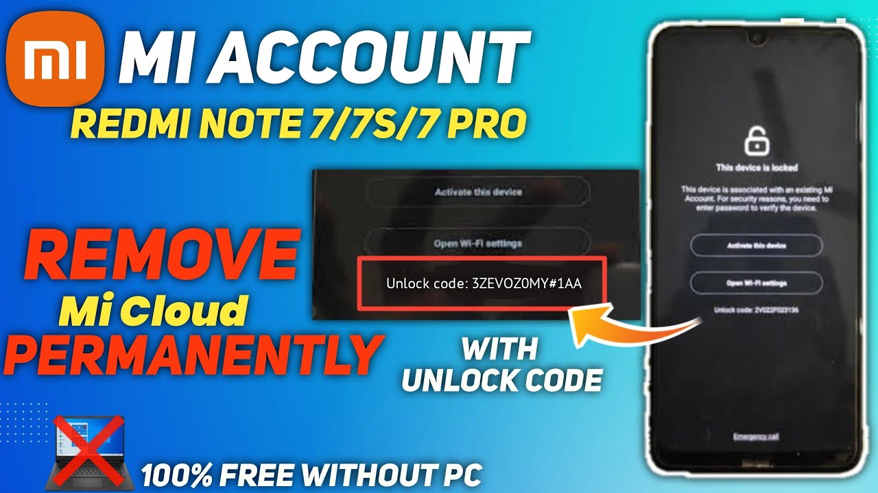 Redmi Note 7/7s/7 Pro Mi Account Bypass Permanently Without PC Free Remove Mi Account in Redmi 100%