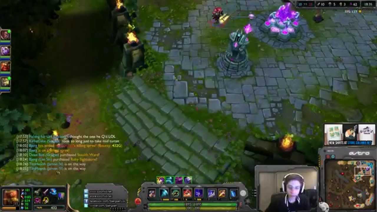 Bjergsen Lee Sin Jungle [Challenger Ranked solo queue mid]
