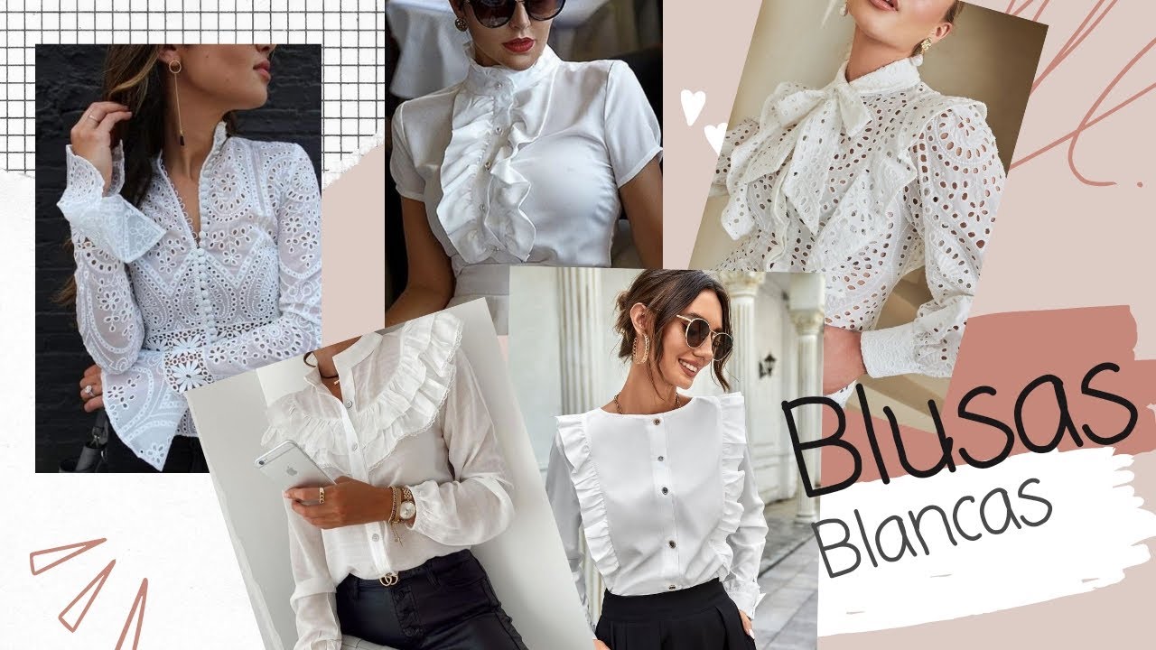 Blusas Blancas 2022, lindas blusas de estilo románico