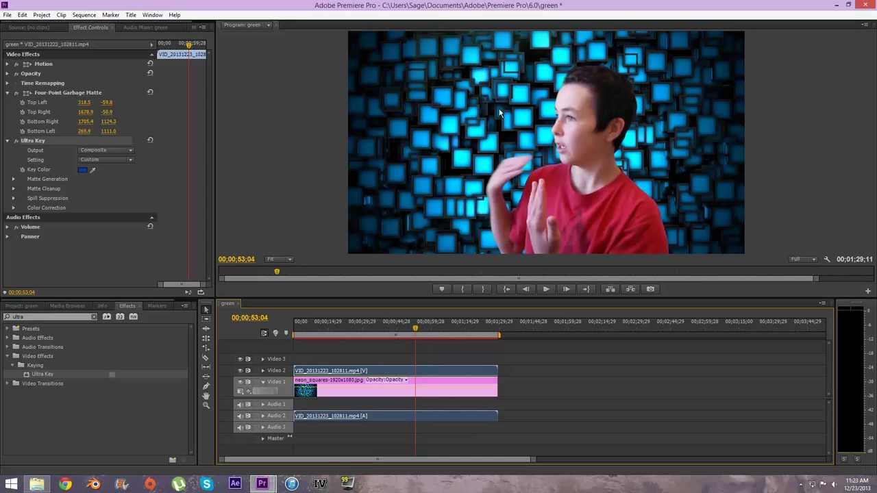How to Chromakey in Adobe Premiere Pro CS6/CS5