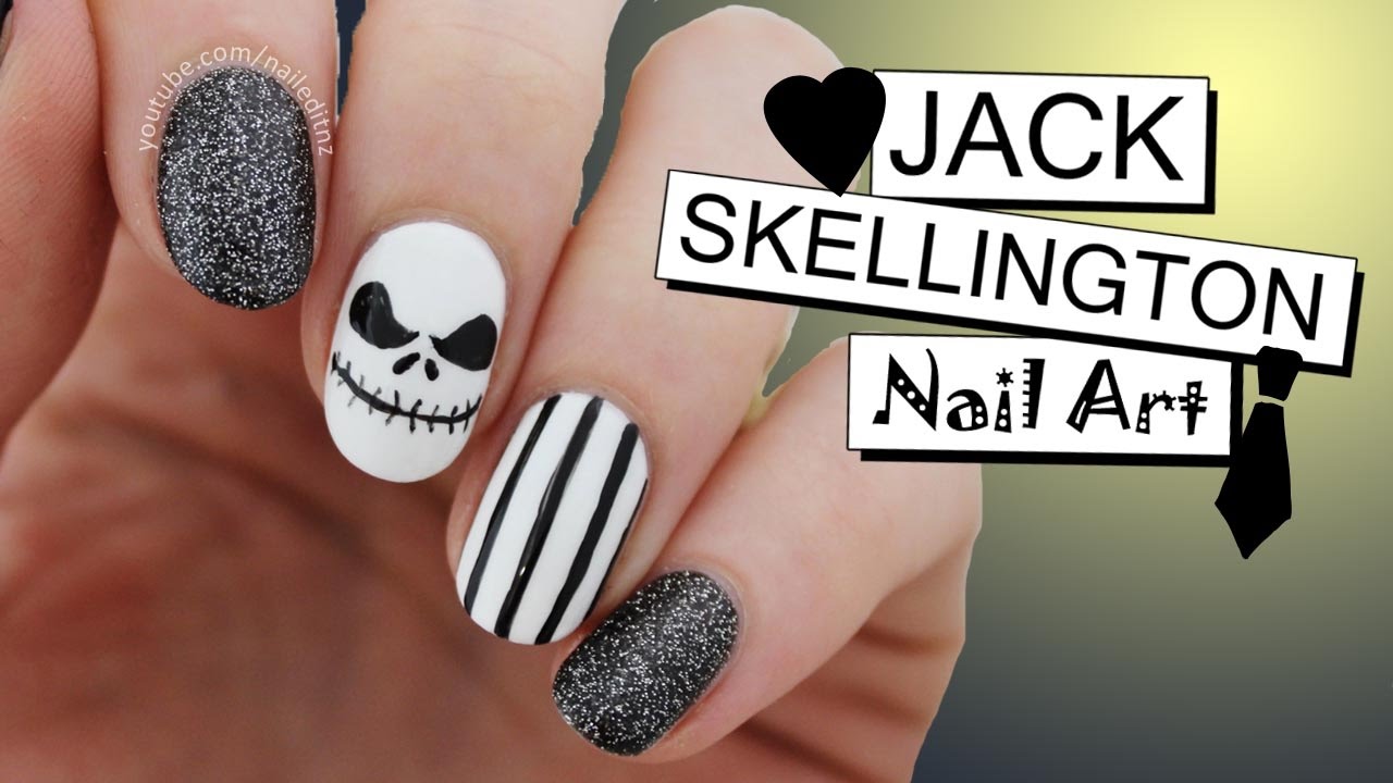 Halloween Nail Art | Jack Skellington from The Nightmare before Christmas | Nailed It NZ