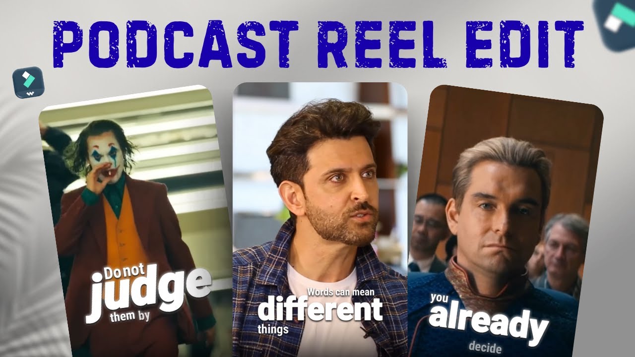 Viral Podcast Reel Editing in Filmora | Minimal Text Animation Tutorial