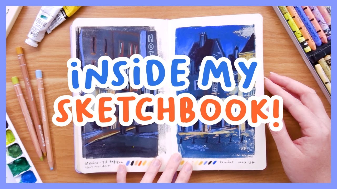 Sketchbook Tour! My mixed media sketchbook flip through 🎨