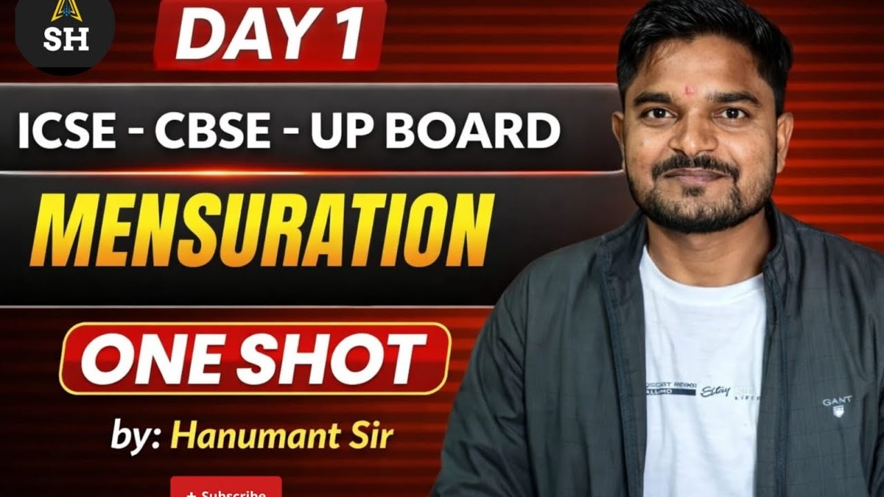 MENSURATION (1) FOR ACADEMIC CLASSES BY HANUMANT SIR 