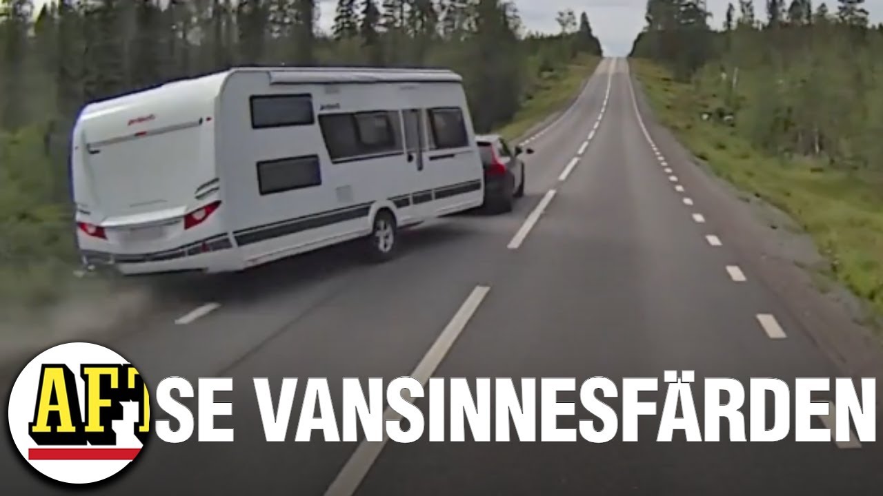 Här flyger husvagnen nästan av vägen: ”80 kilometer i timmen av en anledning”
