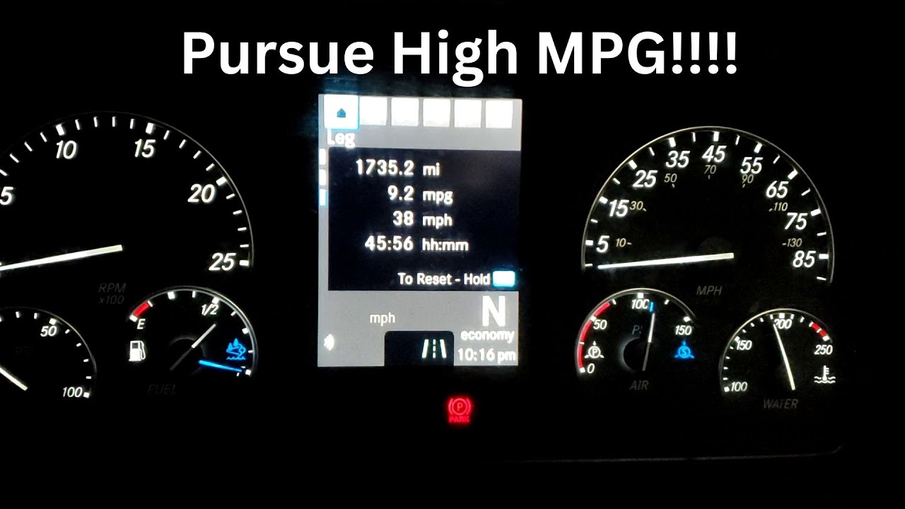 Getting 9 mpg in the hills in a 2019 Freightliner Cascadia semi-trailer truck
