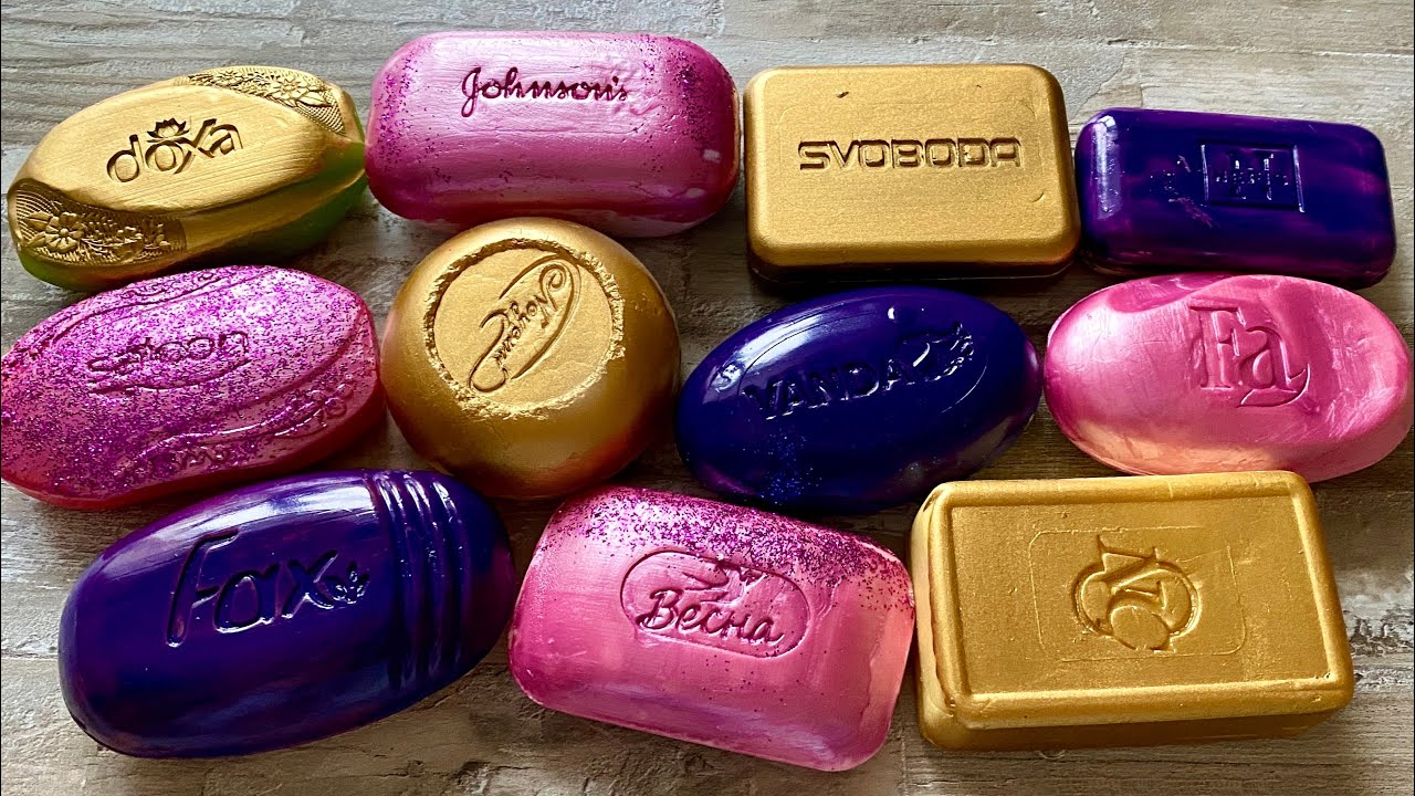 ASMR SOAP| Cutting colored soaр | Soap Carving| Резка крашенного мыла