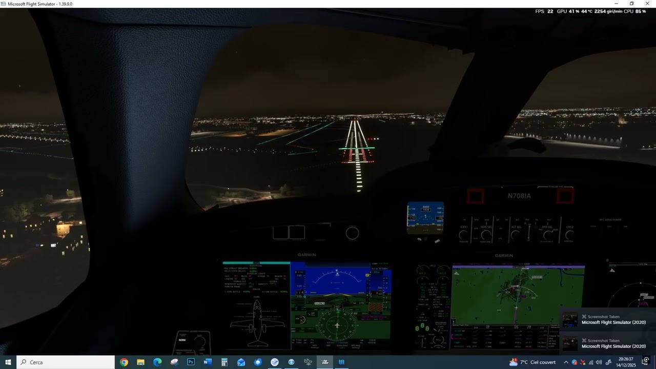 MSFS HondaJet Landing in Brussels EBBR ILS 25R