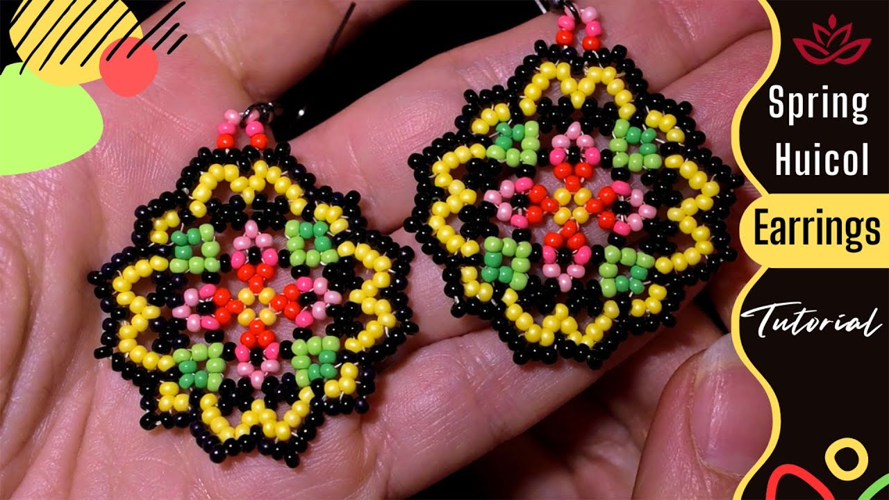 NEW! Spring Huichol Style Earrings - EASY Tutorial || DIY