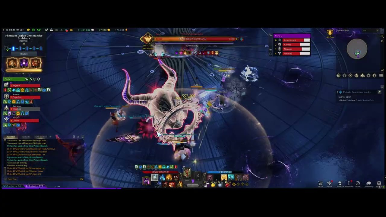 [Lost Ark] 1490 Arcana Solo Prokel in Brelshaza Gate 2 - 38% Damage