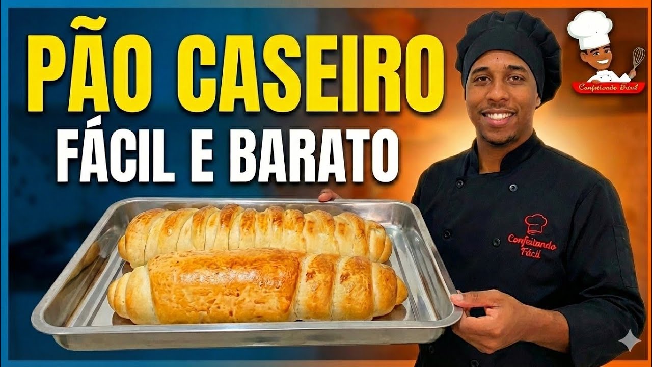 Pão caseiro Fácil e Muito Barato. 