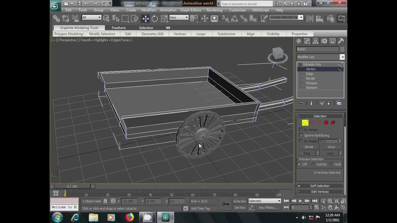 3Ds max cart making tutorial 1 of 2
