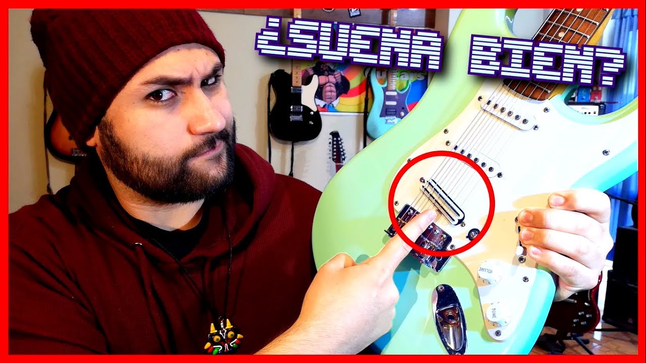 Double Rails de $5 y Clavijas Locking de $8 de AliExpress en una Squier Bullet Strat
