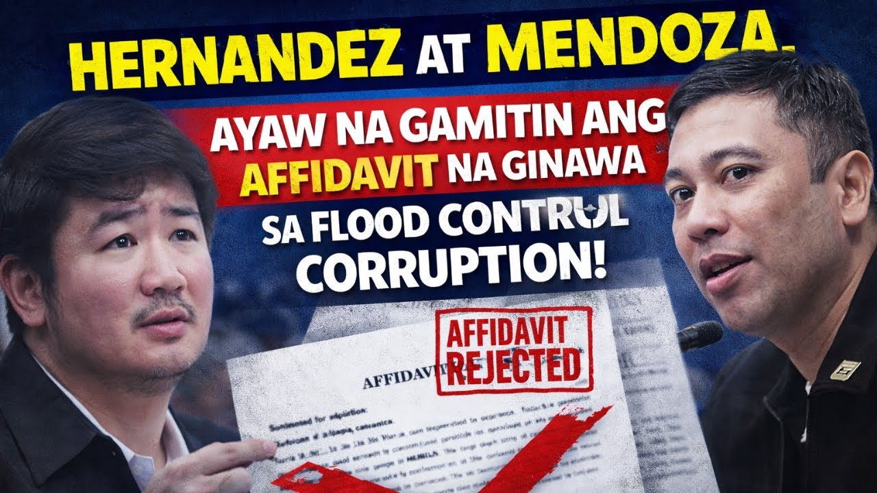 HERNANDEZ AT MENDOZA, AYAW NA GAMITIN ANG AFFIDAVIT NA GINAWA SA FLOOD CONTROL CORRUPTION!