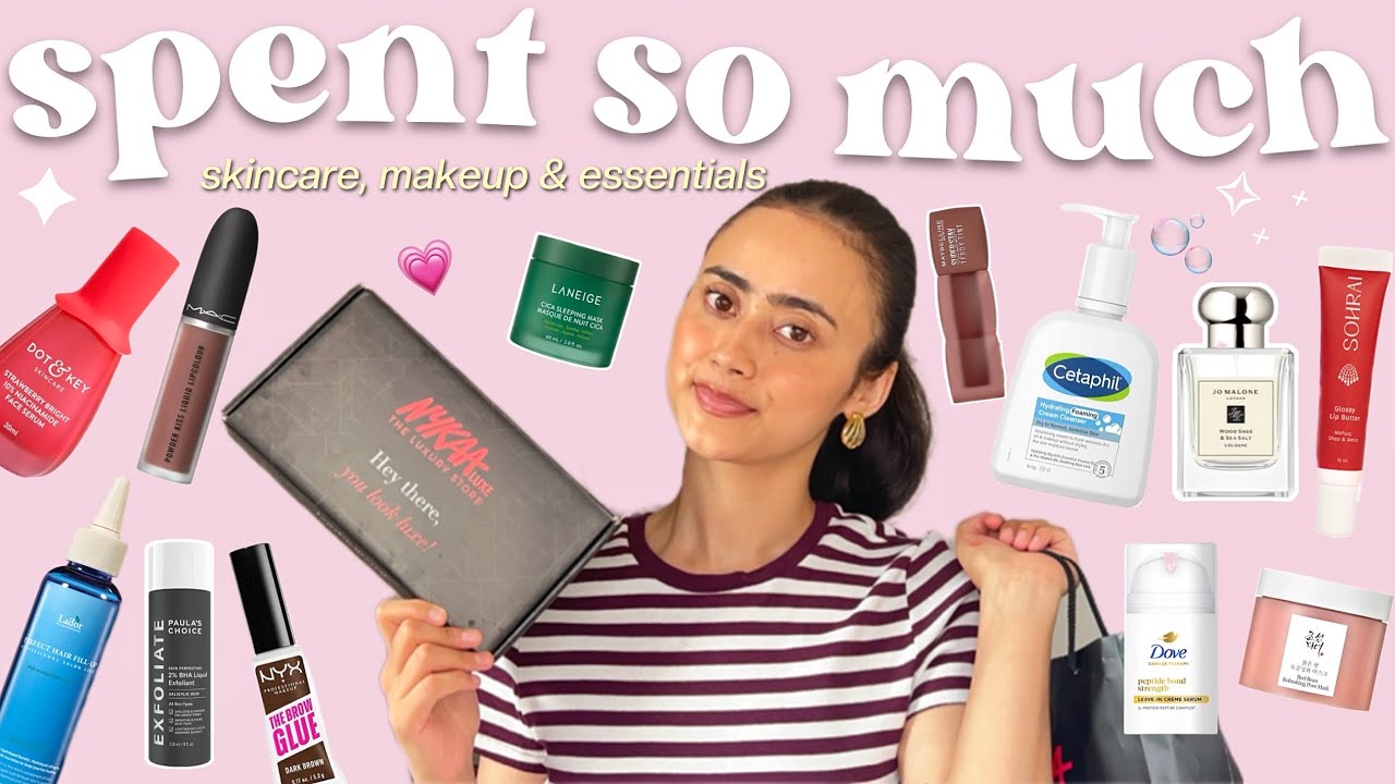 *HUGE* Makeup and Skincare Haul 💗🫧 Nykaa Hot Pink Sale: Essentials, haircare + new launches 🛍️