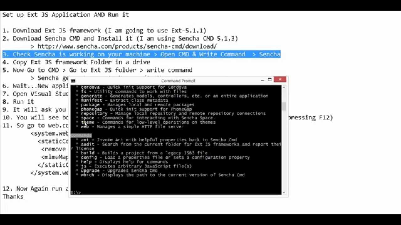How to Setup application in Ext JS Framework | JS Mount