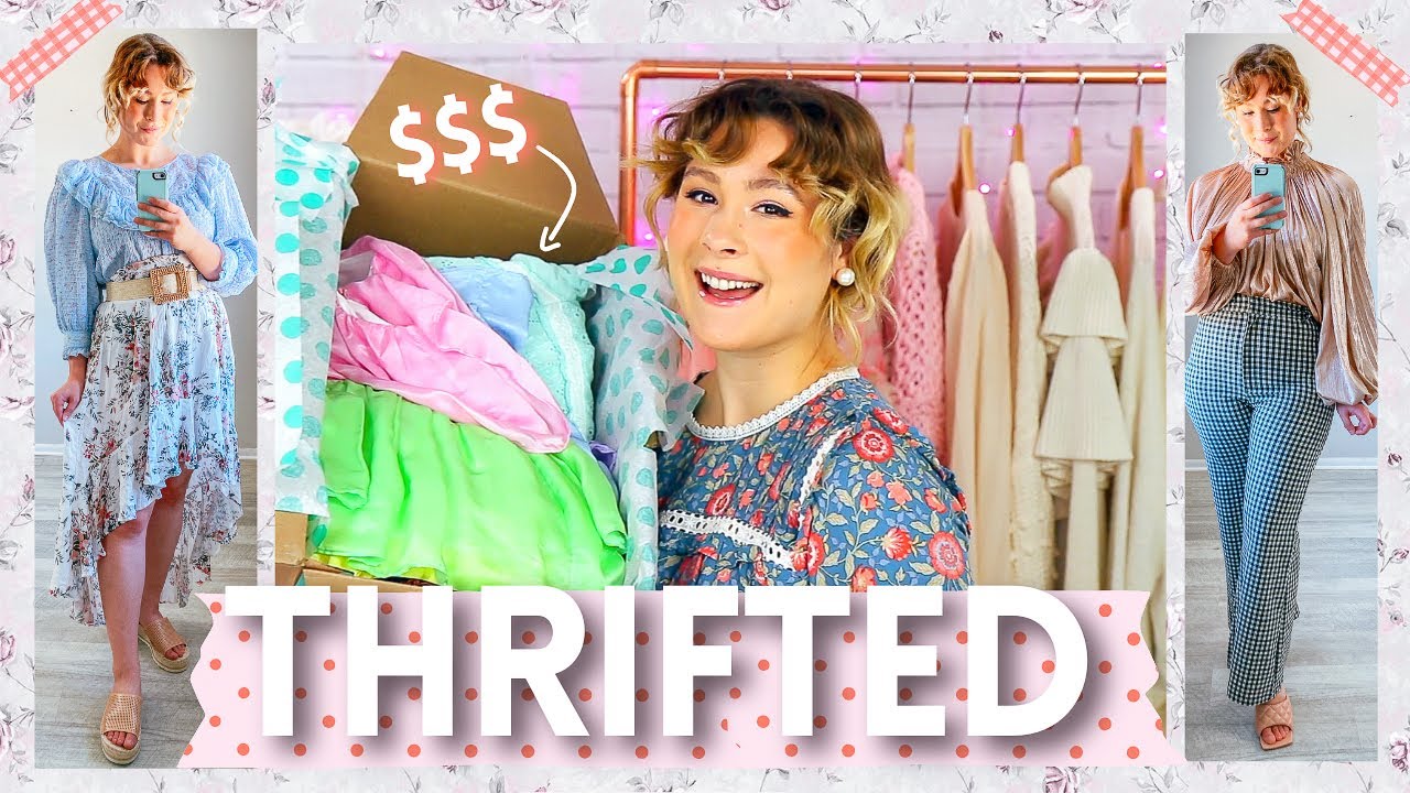 THRIFTED SUMMER CLOTHING HAUL 2021 | THRIFTING DESIGNER CLOTHING | THREDUP REVIEW AND TRY ON