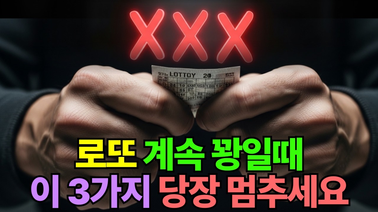 로또가 계속 안 맞을 때 절대 하면 안 되는 행동 3가지